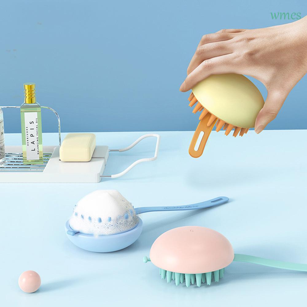 (Hàng Mới Về) Bàn Chải Silicone Cầm Tay Mát Xa Da Đầu Tẩy Tế Bào Chết Đa Năng Nhiều Màu Tùy Chọn