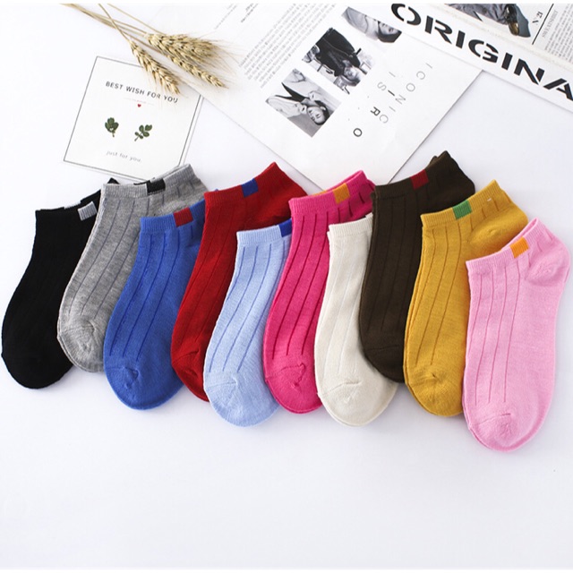 Combo 5 đôi tất Vintage nhiều màu