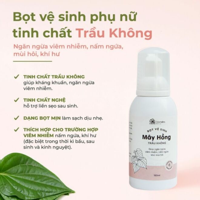 Bọt Vệ Sinh Phụ Nữ Mây Hồng Tinh Chất Trầu Không Cỏ Mềm 150ml