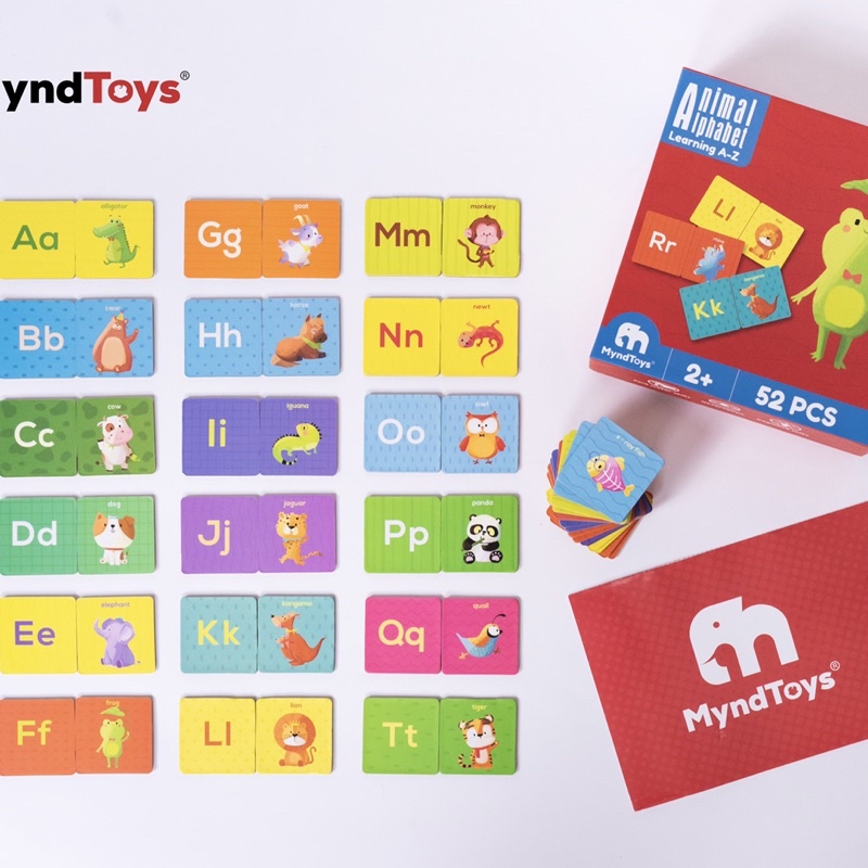 Đồ chơi giáo dục, bộ xếp Hình MyndToys Animal Alphabet (Learning A-Z) Dành Cho Các Bé Trên 2 Tuổi