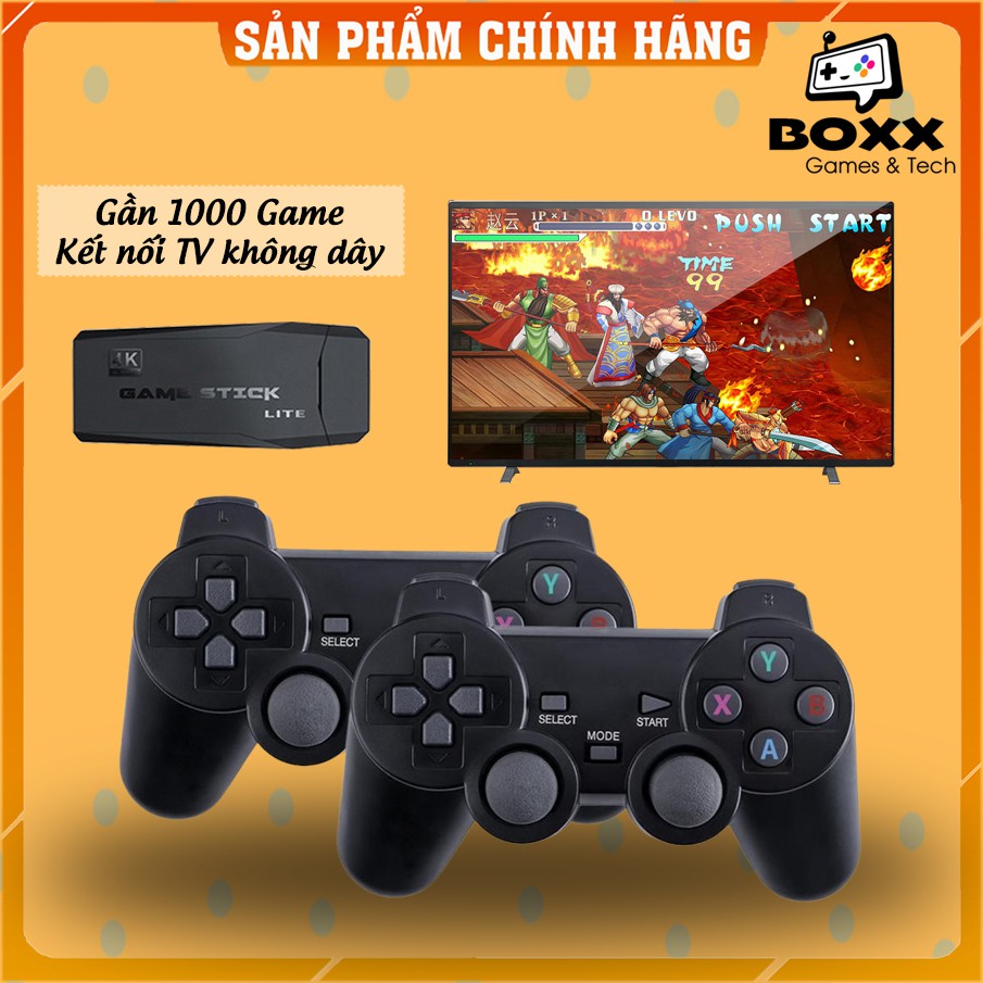 Máy chơi Game Stick 4k, máy điện tử 4 nút PS1, PSP, Nintendo, FC, Gameboy, NES, SNES, Game Thùng