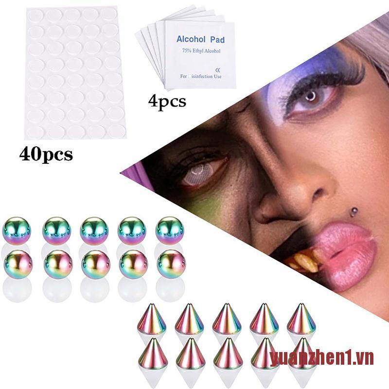 Set 20 Khuyên Mũi / Chân Mày / Môi Bằng Thép Không Gỉ