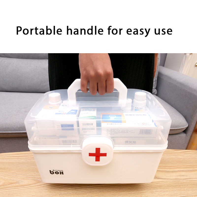 Hộp thuốc gia đình cỡ lớn nhiều tầng đa năng tiện dụng