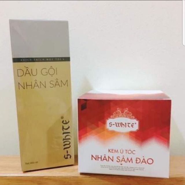 Combo ủ và gội nhỏ nhân sâm đào swhite