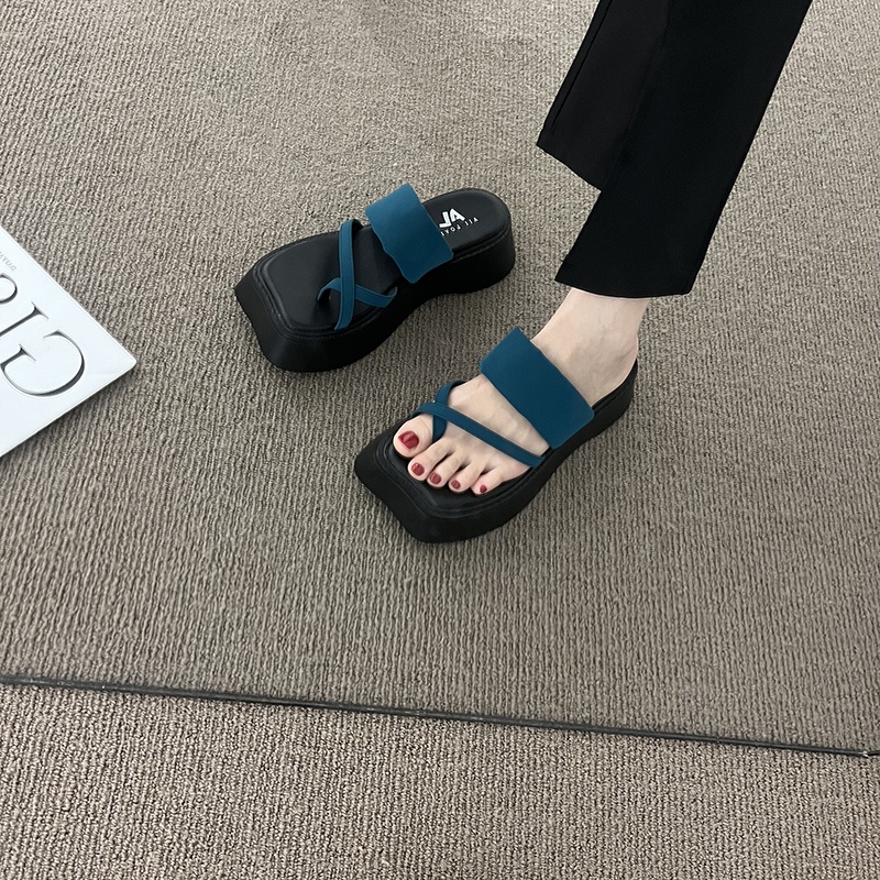 Dép Sandal Xỏ Ngón Mũi Vuông Thoải Mái Thời Trang Đi Biển Cho Nữ