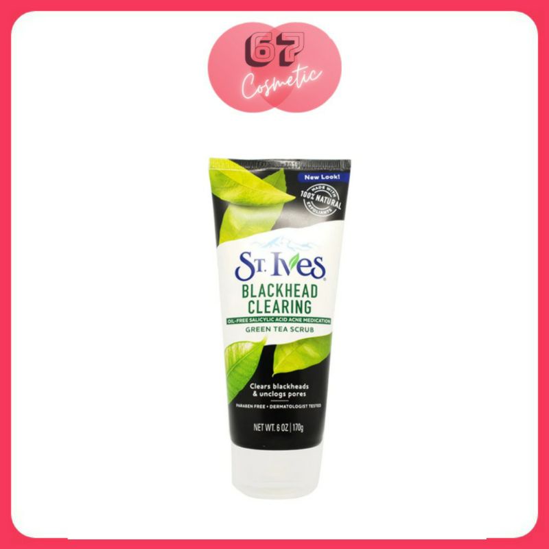 Tẩy tế bào chết St.Ives Blackhead Clearing Green Tea Scrub ( mẫu mới)
