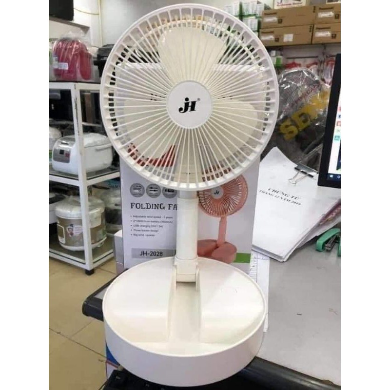 QUẠT SẠC TÍCH ĐIỆN GẤP GỌN Folding Fan Jh- 2028