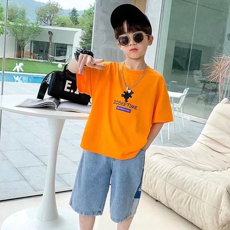 Áo thun BXPB ngắn tay dáng rộng thời trang mùa hè Hàn Quốc dành cho bé 4-15 tuổi