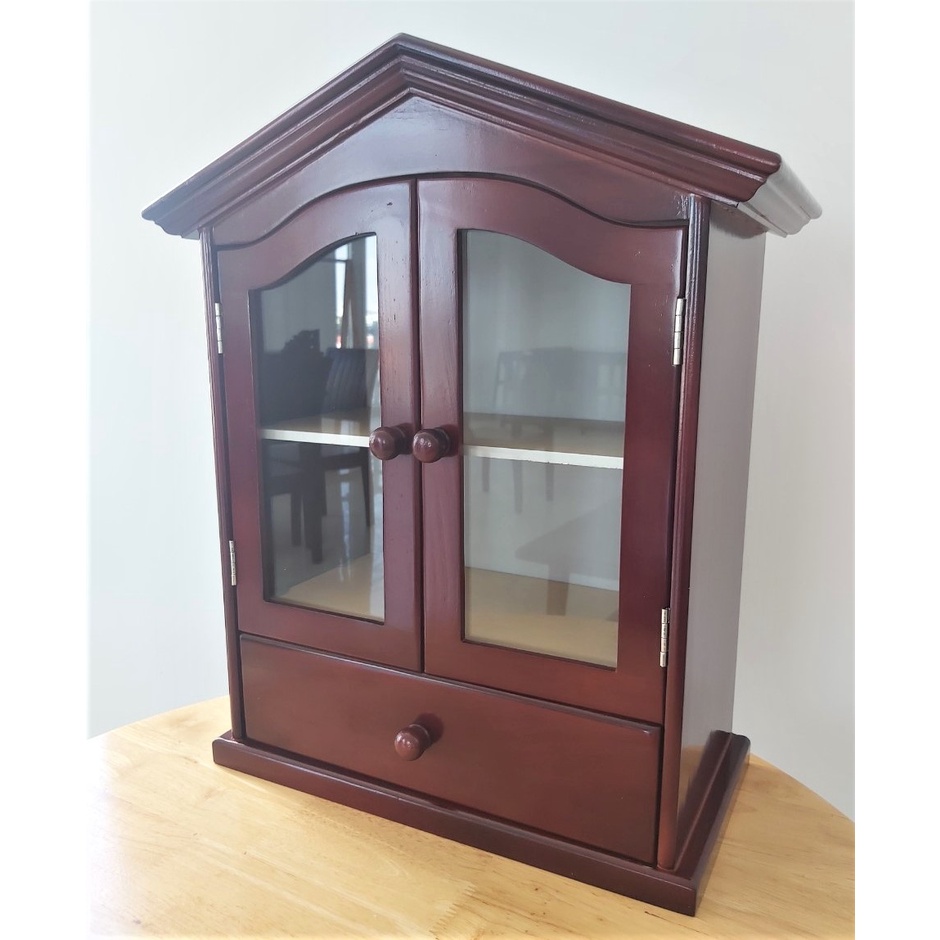 Tủ Thuốc Gỗ Nhiều Màu, Tủ Lưu Trữ Đồ Dùng Mái Nhà 2 Cánh Có Hộc Treo Tường - Hàng VN Xuất Khẩu