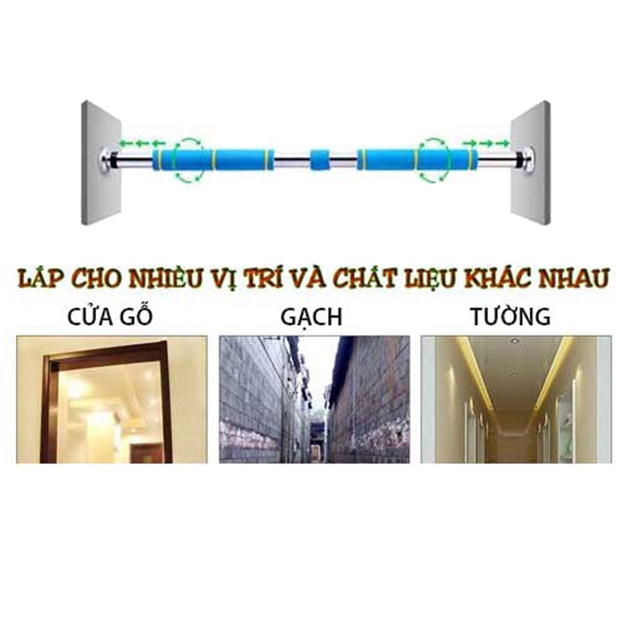 Xà Đơn Treo Tường Gắn Cửa Đa Năng Đỏ Đen + Tặng Kèm Găng Tay (Chọn Kích Thước)