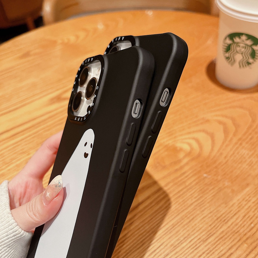 Ốp Điện Thoại Mềm Tích Hợp Hình Ma Nhỏ Cho iPhone13Pro iP12Pro XS iPhone11 12Promax 13Promax 11 12 13