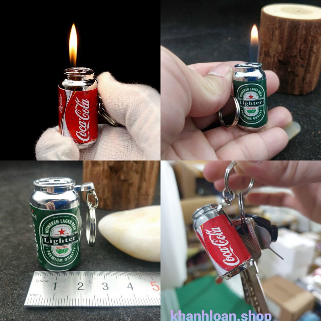 𝙌𝙪𝙚̣𝙩-𝘽𝙖̣̂𝙩-𝙇𝙪̛̉𝙖 ĐỘC LẠ móc khóa mẫu hình lon nước nhiều mẫu