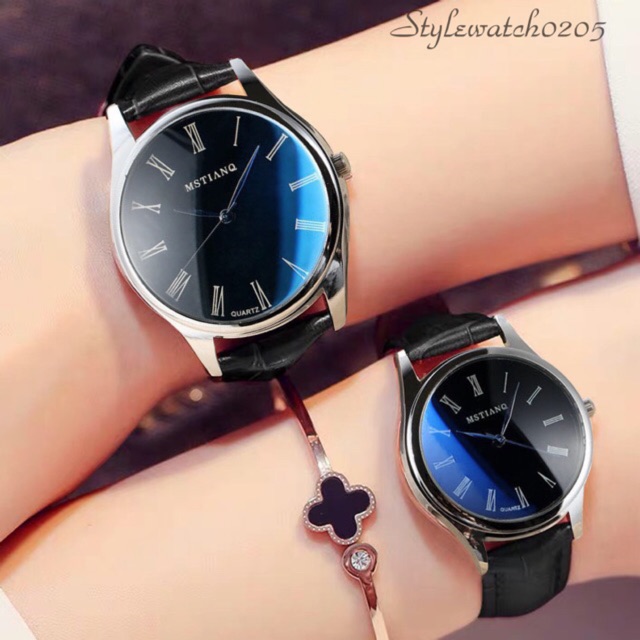 Đồng hồ nam nữ MSTIANQ kim xanh kính phản quang thời trang lịch lãm (Giá 1 cái) | BigBuy360 - bigbuy360.vn