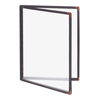 Bìa menu kiếng trong A4 màu Xám (Grey Denim)