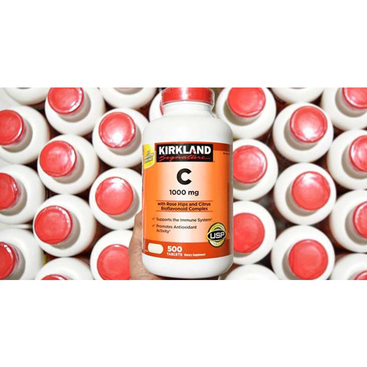 Viên Uống Bổ Sung Vitamin C 1000mg Kirkland With Rose Hips And Citrus Bioflavonoid Complex 500 Viên - Wincy Mart