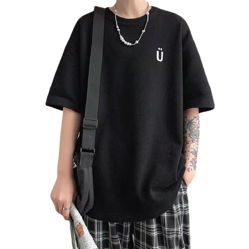 Áo Thun Tay Ngắn Dáng Rộng In Chữ Phong Cách Hip Hop Thời Trang Mùa Hè Cho Nam Size M-5XL