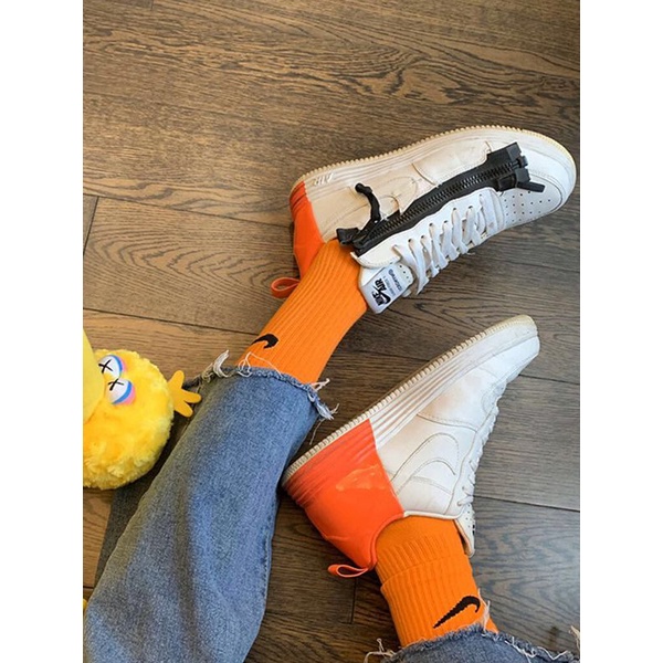 Set 5 Đôi Tất / Vớ Nike Thể Thao Cổ Cao Nhiều Màu Sắc Cho Nam Nữ 100% Cotton D.h