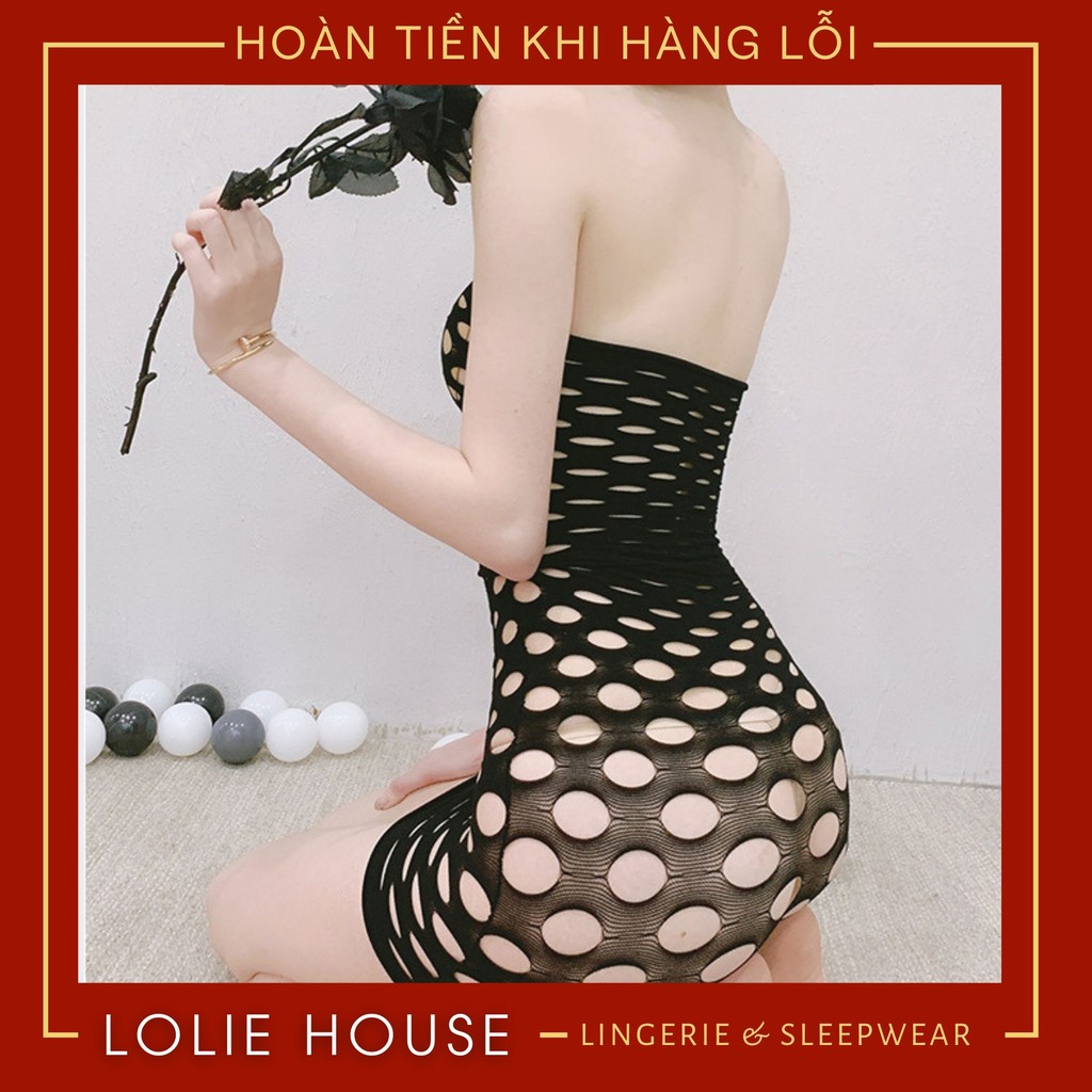 Bodysuit sexy quây lưới - Tất lưới toàn thân ôm body LOLIE HOUSE - BS2 | BigBuy360 - bigbuy360.vn