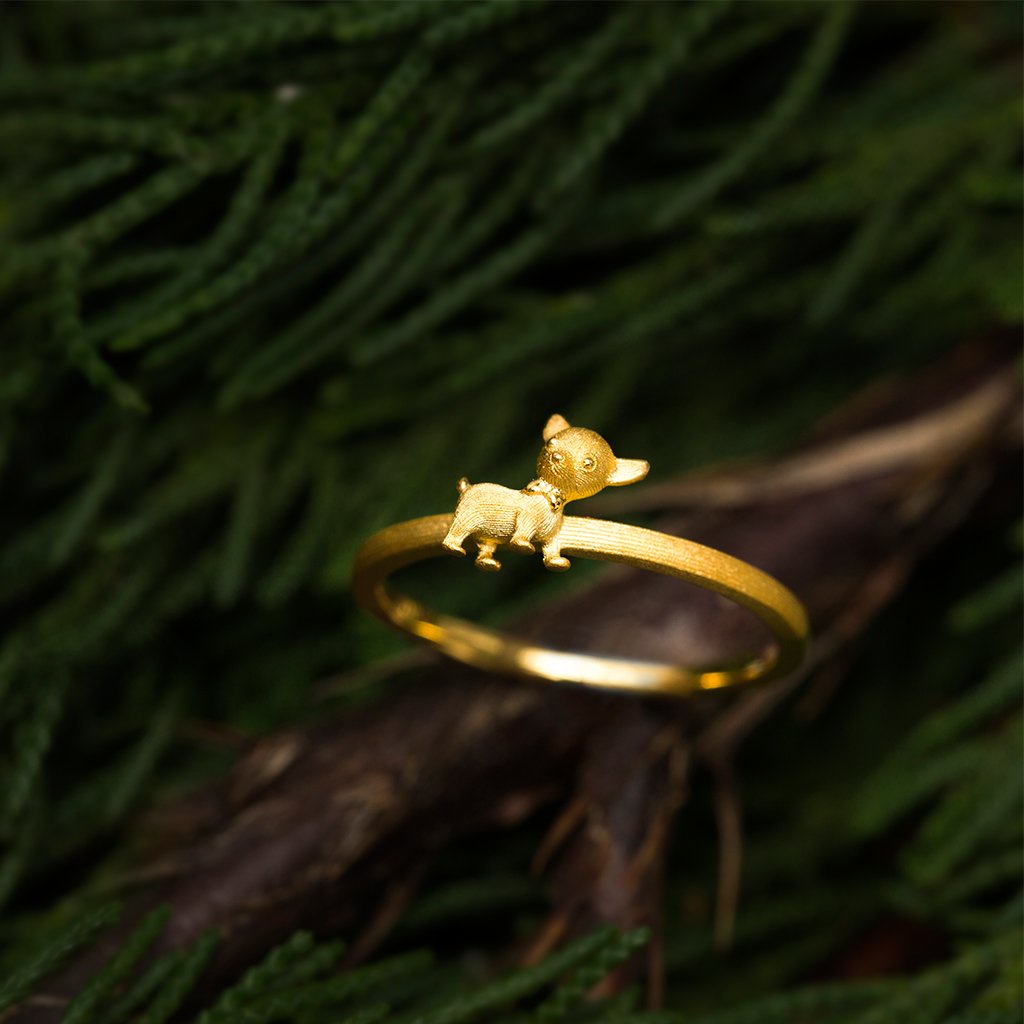PRIMA Nhẫn Vàng 24K - BST Mono Chic - Cún Đáng yêu - 111R2692