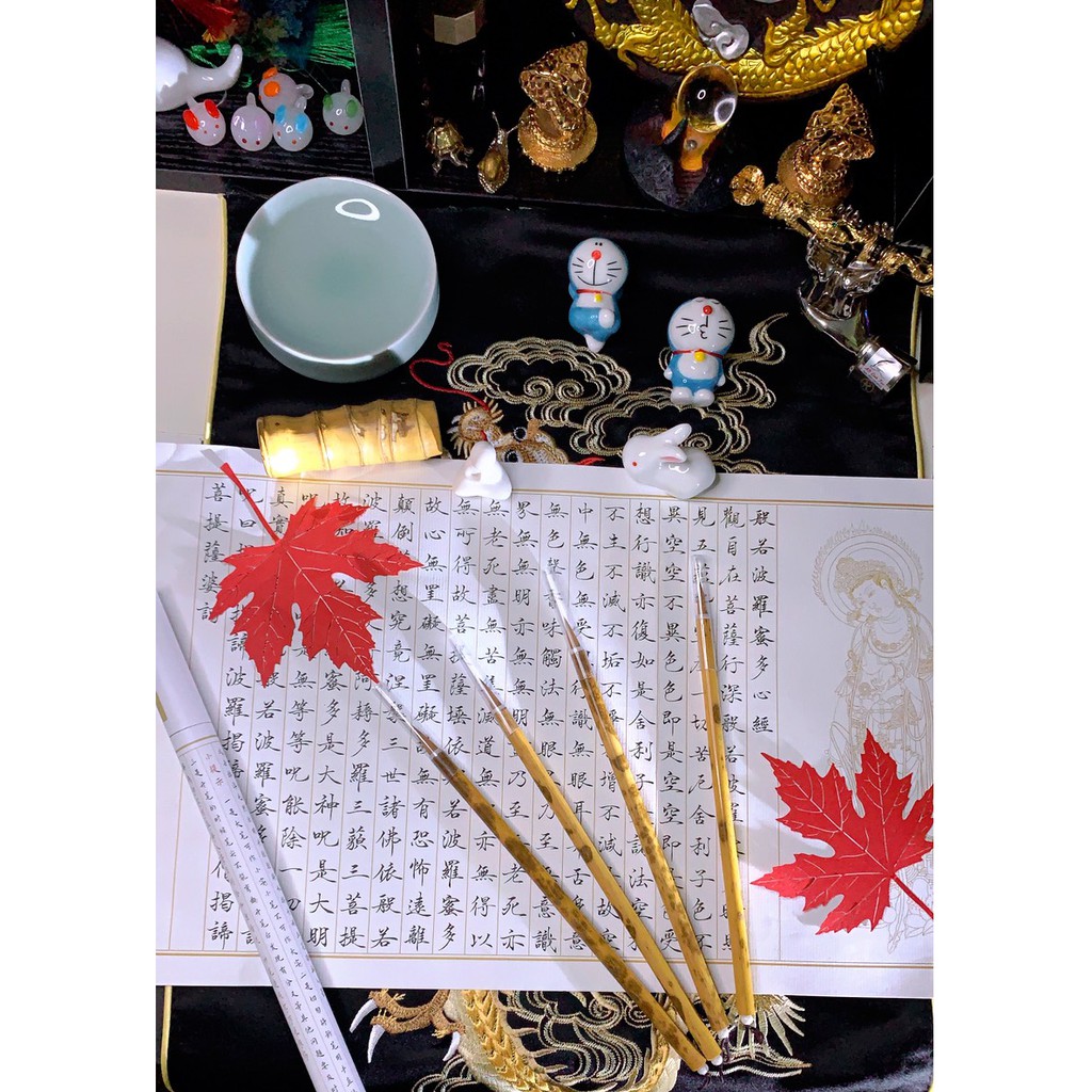 Bút lông tiểu khải kèm hộp bút lông kê cự bút tiết khải đẹp 0.5~0.8m bút lông cao cấp đẹp- BL90