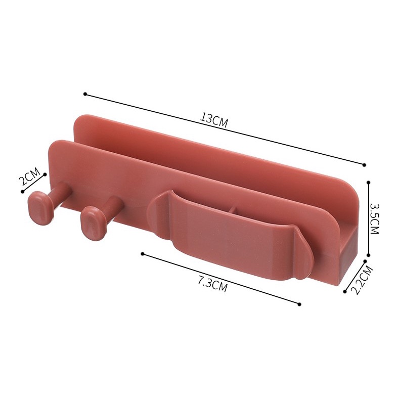 Móc Dán Tường Đa năng 3 In 1 Kẹp Giữ Dây Điện,Treo Phích Cắm Điện, Đỡ Điện Thoại