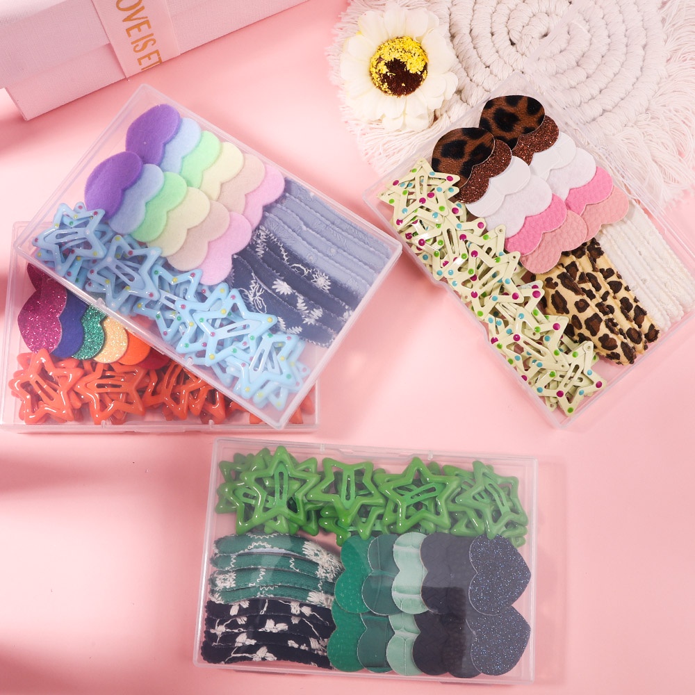 Hộp kẹp tóc Kidsbows hình ngôi sao / trái tim nhiều màu sắc phong cách Hàn Quốc thời trang cho bé gái