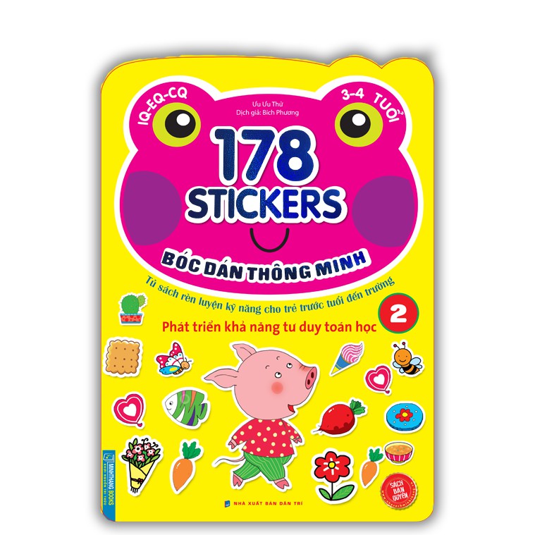 Sách - 178 sticker (q2) Bóc dán hình thông minh phát triển khả năng tư duy toán học IQ EQ CQ (3-4 tuổi)
