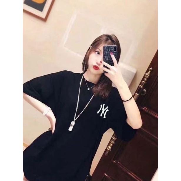 Áo thun Tay Lỡ Unisex TRENDING SHIRT OVERSIZED NY LOGO, Áo Phông Nam Nữ Form Rộng, có hình ảnh video thật D101