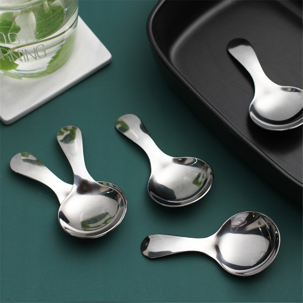 Muỗng Múc Gia Vị Bằng Thép Không Gỉ 304 Thiết Kế Tay Cầm Ngắn Tiện Dụng