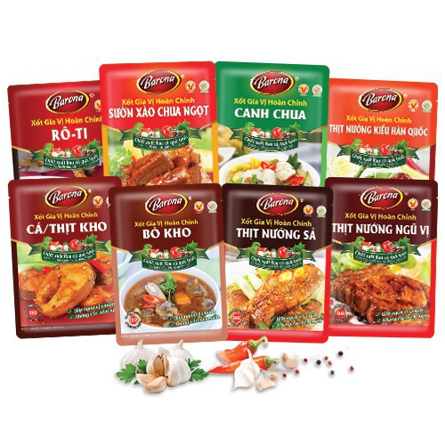 Xốt Gia Vị Hoàn Chỉnh Barona 80g không cần nêm thêm gia vị
