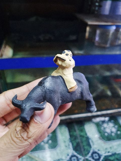 TRÂU TRANG TRÍ HỒ CÁ NON BỘ 8x3x6cm