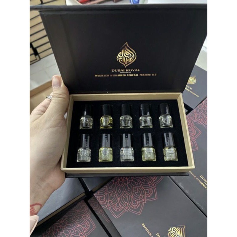 Tinh dầu nước hoa Dubai mùi hương cho nam và nữ set 10 chai 2ml TUỆ LINH COSMETICS | Thế Giới Skin Care
