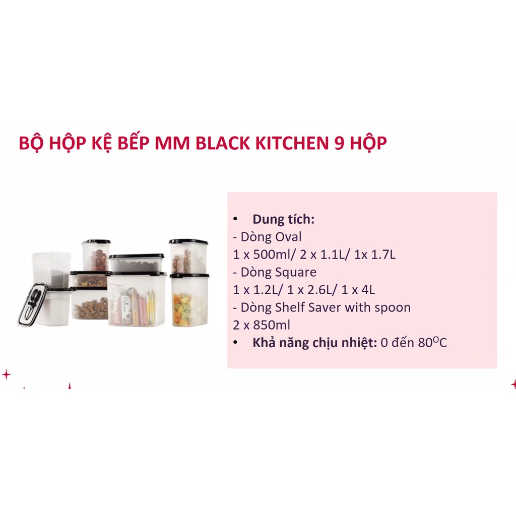 Bộ Hộp Kệ Bếp Modular Mate Super Kitchen 9 Hộp - Tupperware