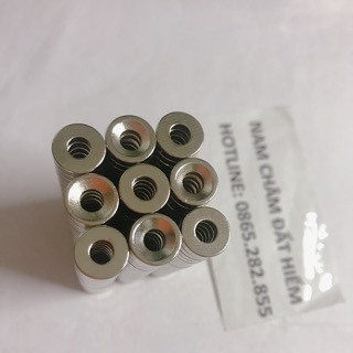 Nam châm viên , nam châm đất Hiếm 10x5mm, lỗ 3mm