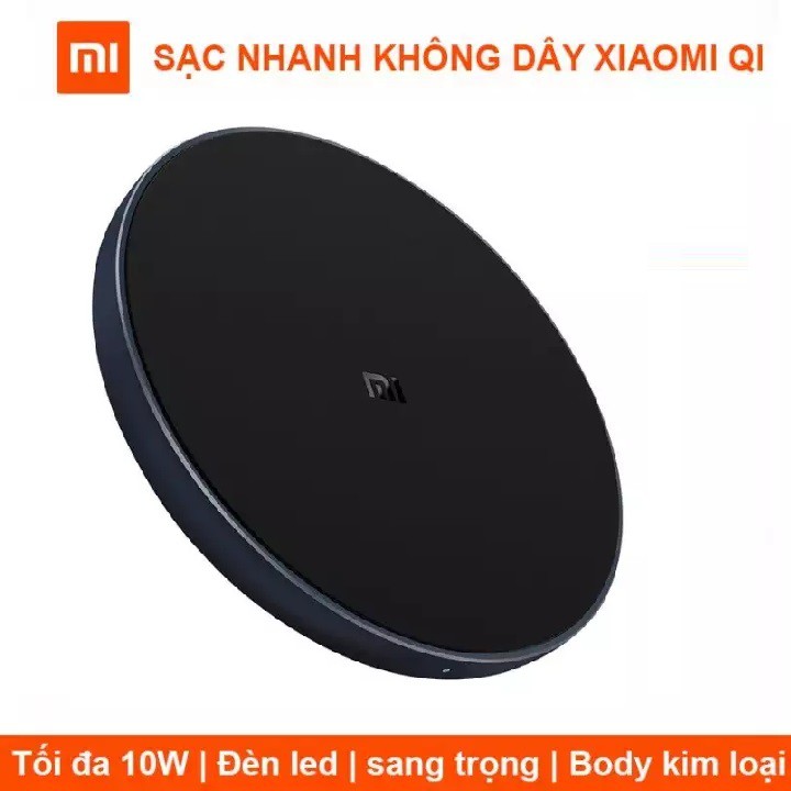 Bộ sạc nhanh không dây Xiaomi Qi chính hãng tối đa 10W Type C