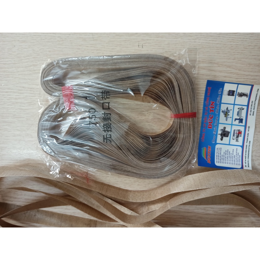 Dây vải chịu nhiệt Đức Tín dùng cho máy hàn miệng túi liên tục FR900, LD900, FRM770, SF150, SFR980