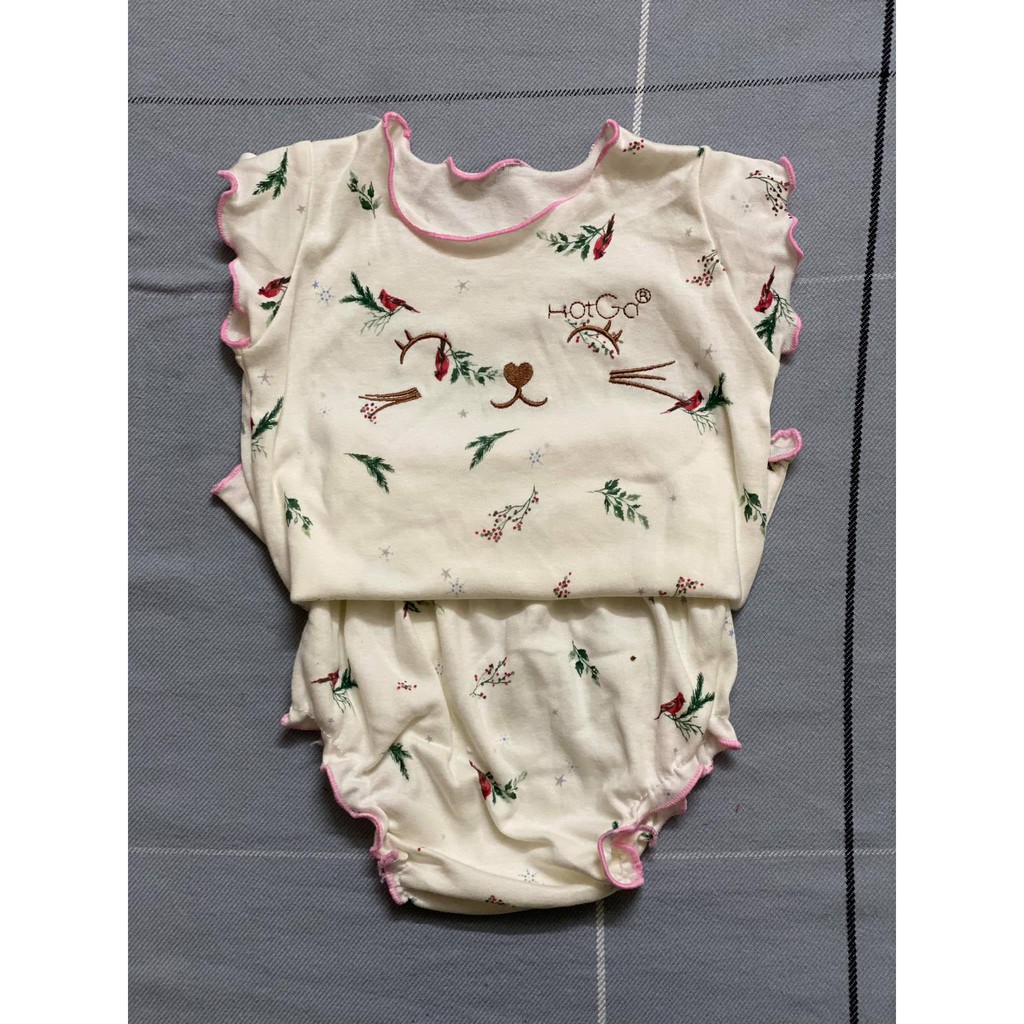 Bộ hè Hotga hột gà cộc tay cotton thun mát mẻ họa tiết xinh yêu cho bé từ sơ sinh new born đến khoảng 10kg