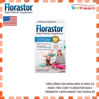 Viên uống cân bằng men vi sinh và ngừa tiêu chảy Florastor Daily Probiotic Supplement 120 Capsules