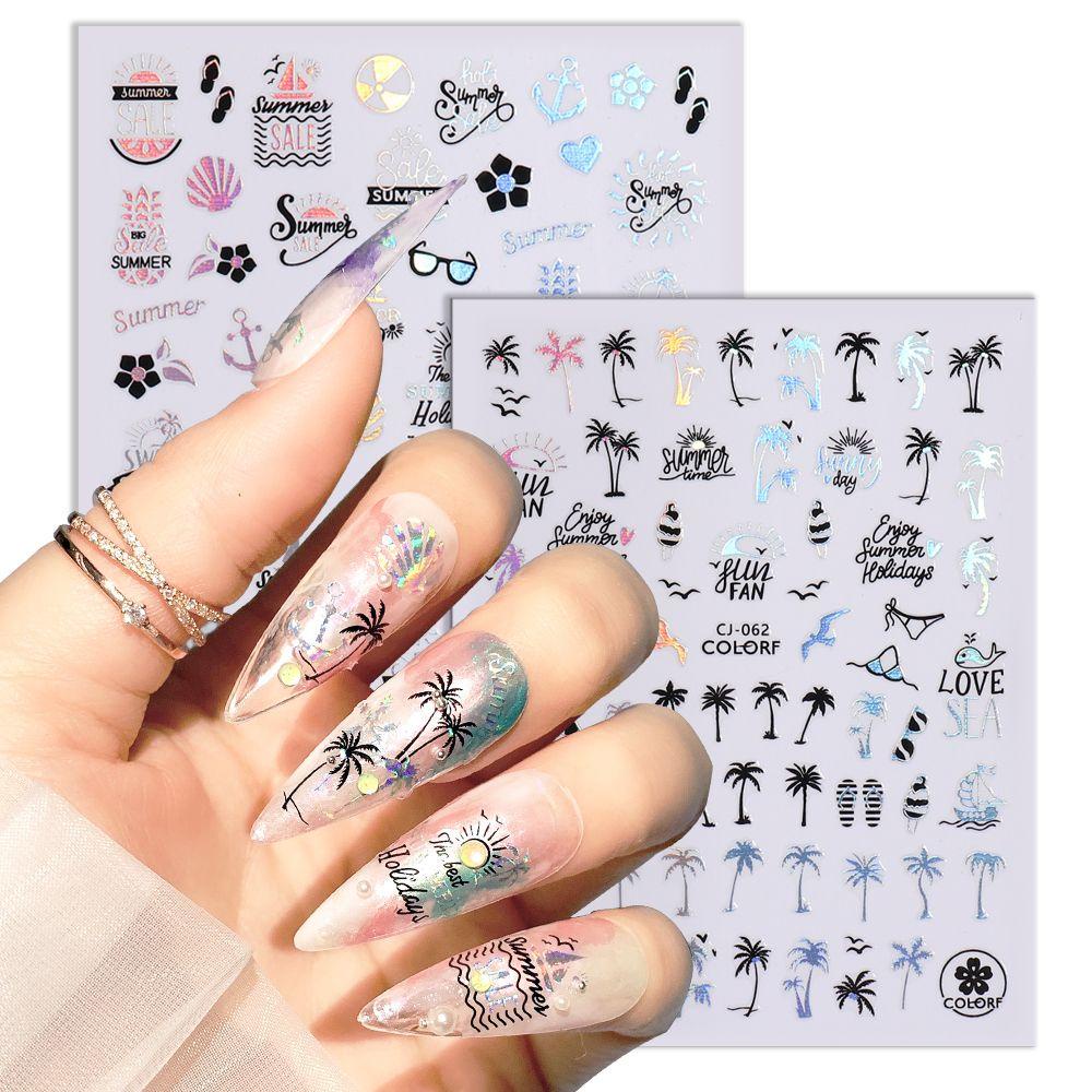 Nhãn Dán Móng Tay Tự Dính Họa Tiết Hoạt Hình Dễ Thương DIY