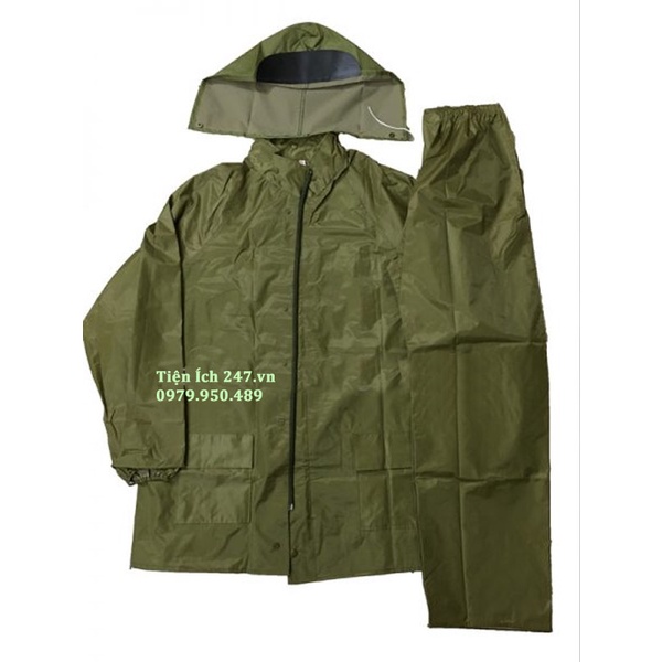 ÁO MƯA bỘ,ÁO MƯA VẢI DÙ TRÁNG NHỰA CAO CẤP 2 MÀU SIZE TỪ 45-90KG