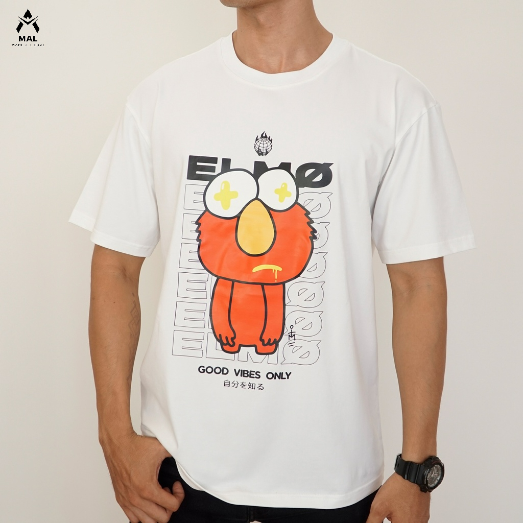 Áo Thun Tay Lỡ Unisex ELMO, Áo Phông Nam Nữ Form Rộng Thời Trang –MALUNI006- MAL STORE