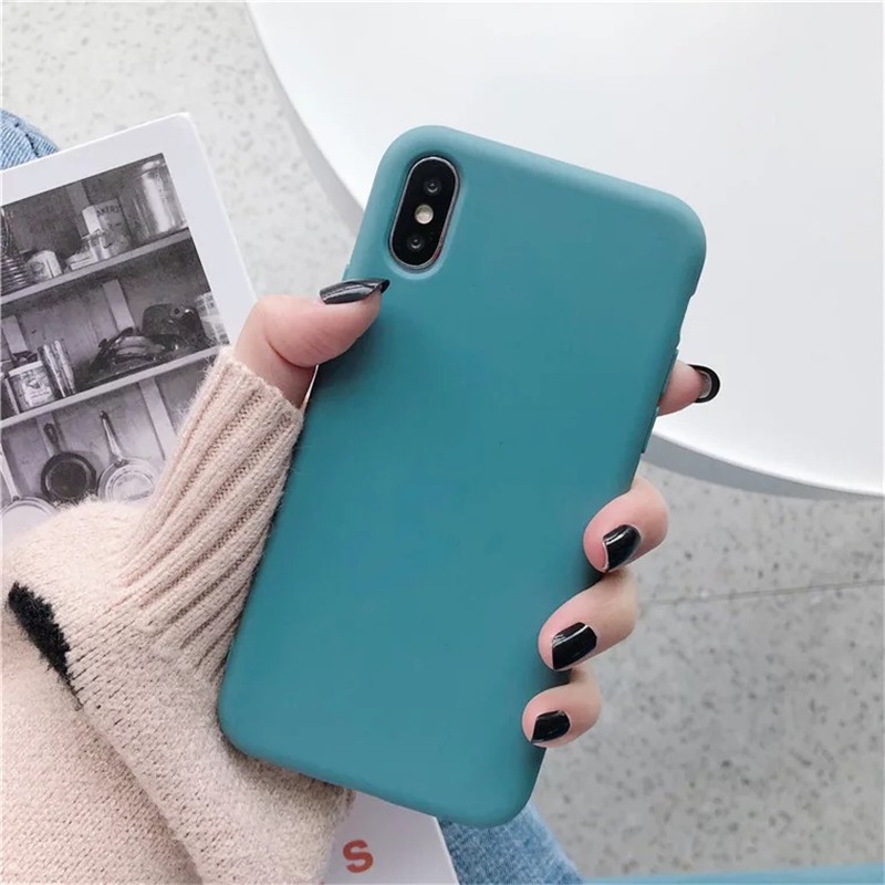 Ốp lưng Samsung J8 J7 J6 J4 A9 A7 A6 Plus Prime Pro 2018 Candy Frosted Solid Color Soft Phone Case