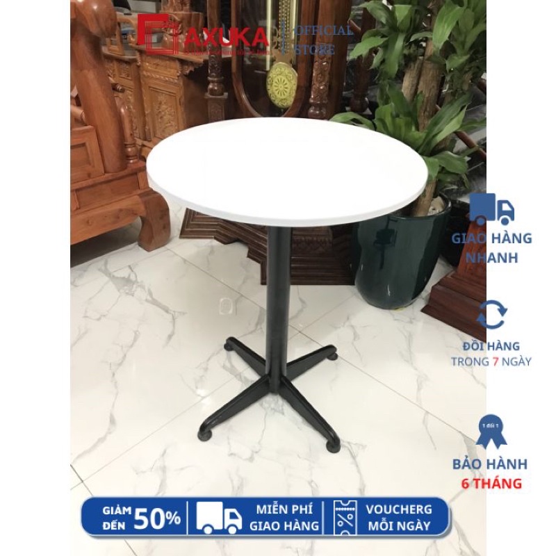 SHIP HOẢ TỐC Bàn tròn cafe chân trụ đường kính 60cm