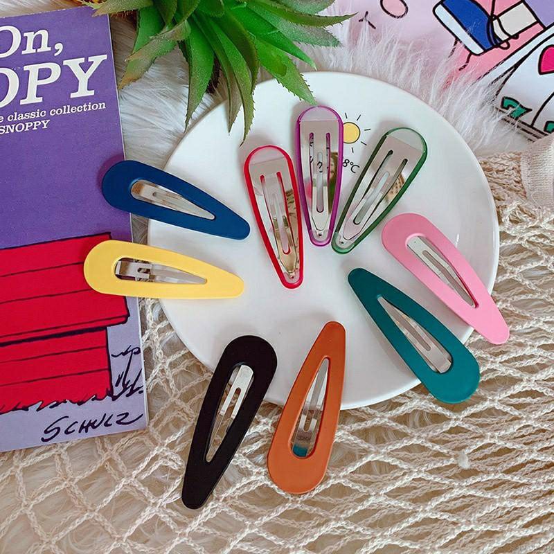Kẹp tóc bấm hình giọt nước nhám lì 5cm