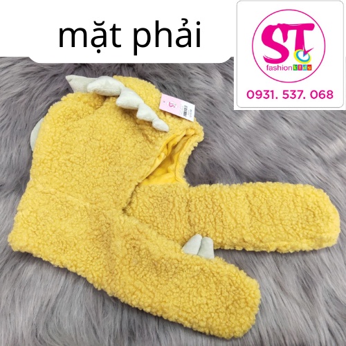 NÓN LÔNG CÓ KHĂNG CHOÀNG CỔ 2 IN  Trái Cây Và Khủng Long - NÓN LEN - MŨ LEN QUÀNG CHO BÉ