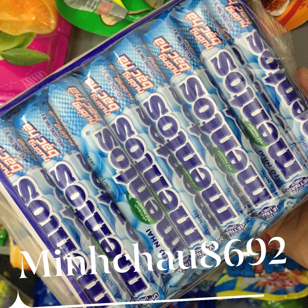 Kẹo Mentos Bạc Hà 16 thỏi x 37,8g