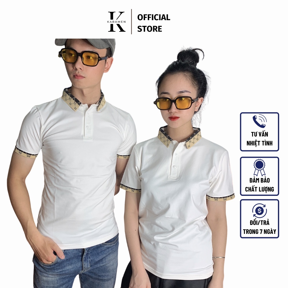Áo polo đôi nam nữ Đồ đôi nam nữ chất cotton mềm mịn KARAMAN