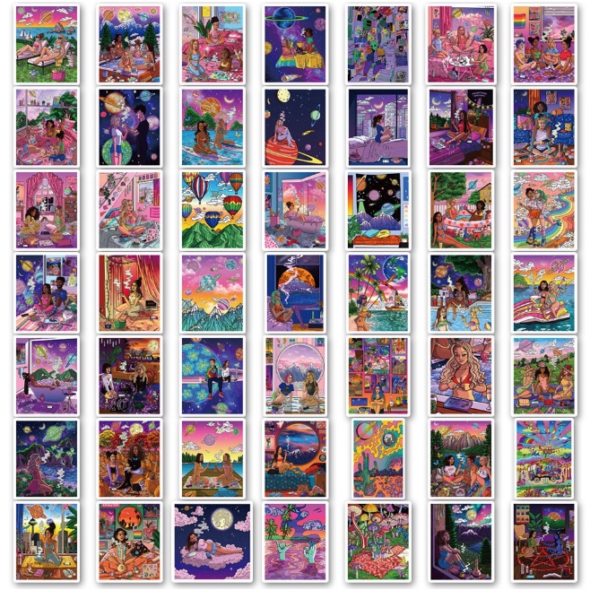 Combo Sticker CÁ TÍNH nhựa PVC không thấm nước, dán nón bảo hiểm, laptop, điện thoại, Vali, xe