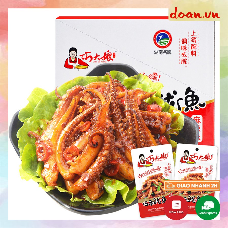 [Sẵn] Râu mực xào cay Tứ Xuyên thơm ngon, râu mực cay hiệu Bà nội trợ 12g