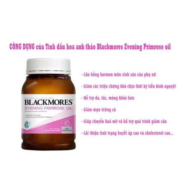 LEO SHOP - Tinh dầu Hoa Anh Thảo Blackmores Evening Primrose Oil 190v